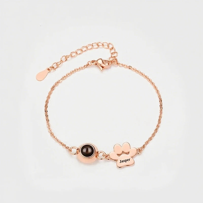 💖 Personalisiertes Foto Armband mit Name – 📸 Projektionsarmband mit Bild im Inneren – 🎁 Emotionales Geschenk für Frauen & beste Freunde