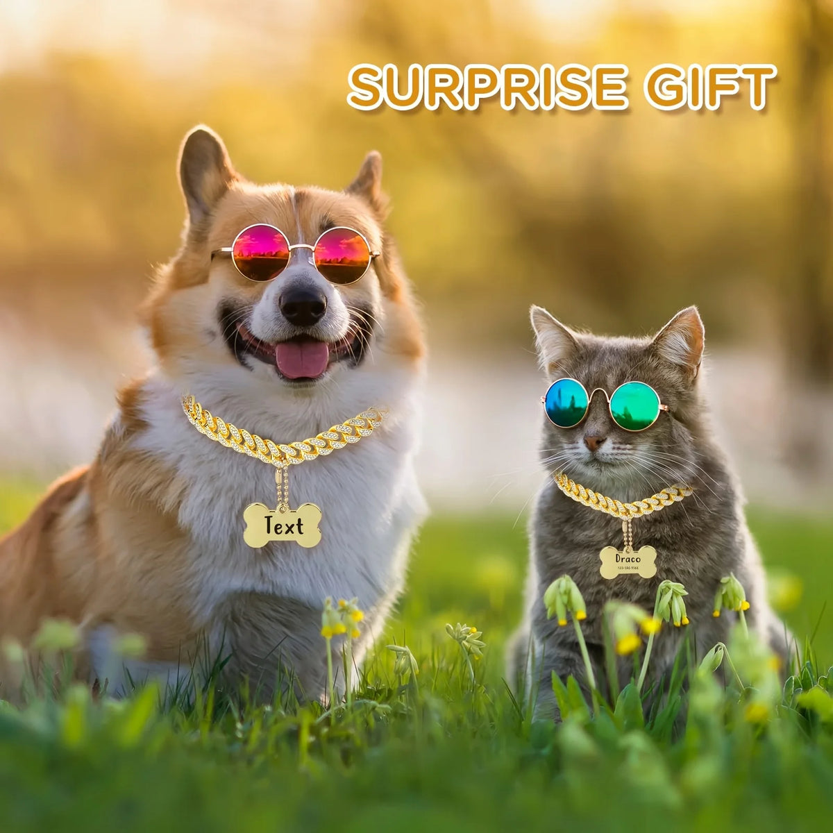 🐾 Personalisiertes Hundehalsband aus Edelstahl mit kubanischem Gliederdesign – 16 Zoll
