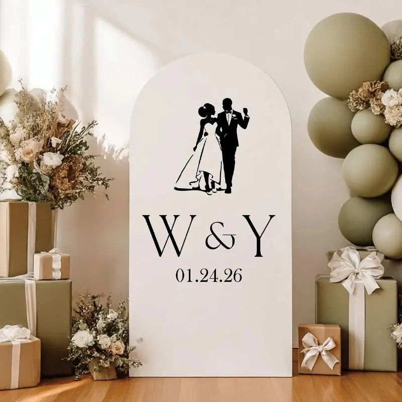 💍 Personalisierte Hochzeits Wandtattoo Namen Aufkleber – ✨ Braut & Bräutigam Vinyl Sticker – 🎉 Individuelle Hochzeitsdeko für Zeremonie & Empfang