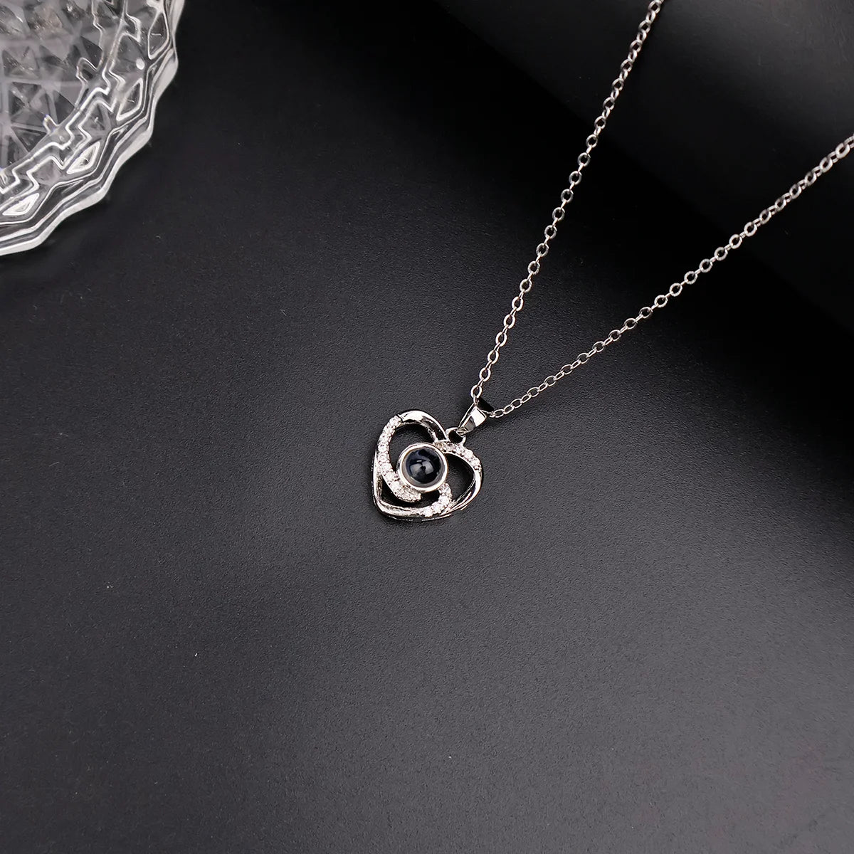 ❤️ Personalisierte Foto Projektions Halskette mit eigenem Bild – Edelstahl Kette für Damen in verschiedenen Designs