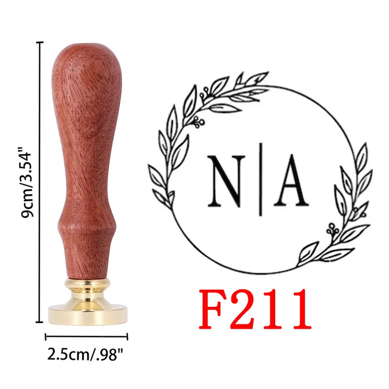 🕯️ Personalisierter Wachssiegel Stempel Set mit Holzgriff – 💍 Individueller Logo & Initialen Siegelstempel für Hochzeitseinladung – ✨ Vintage Wachs Siegel DIY Set