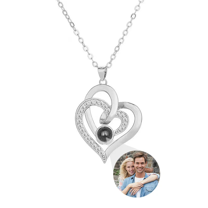 ✨ Personalisierte Foto-Projektions-Halskette – Individuelle Bild-Halskette als Geschenk für Mutter & Freundin
