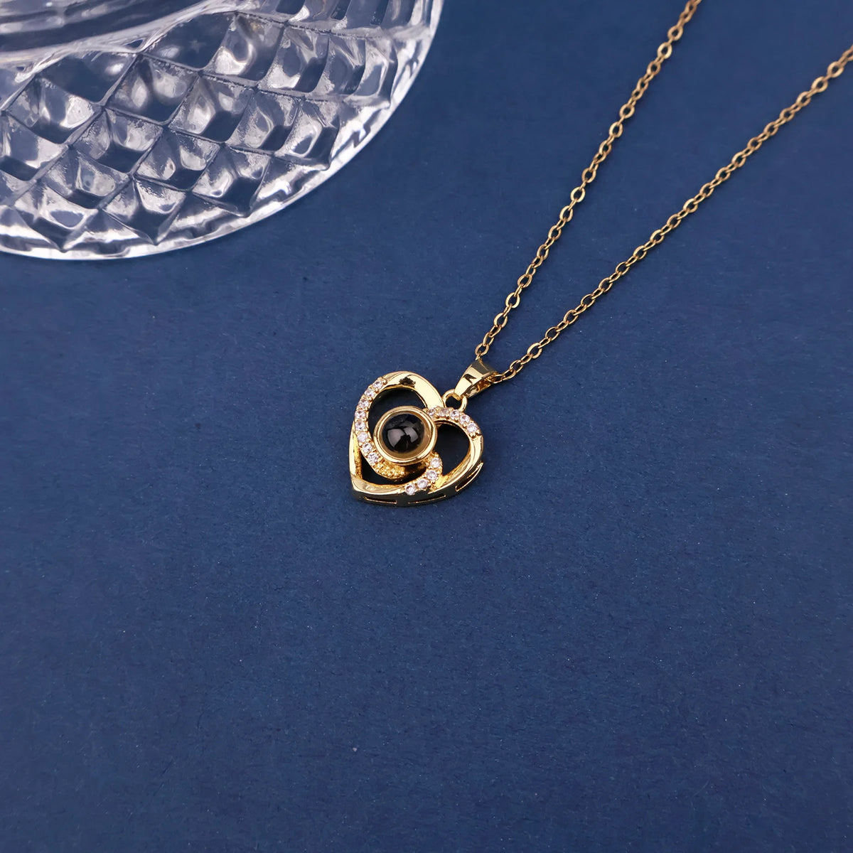 ❤️ Personalisierte Foto Projektions Halskette mit eigenem Bild – Edelstahl Kette für Damen in verschiedenen Designs