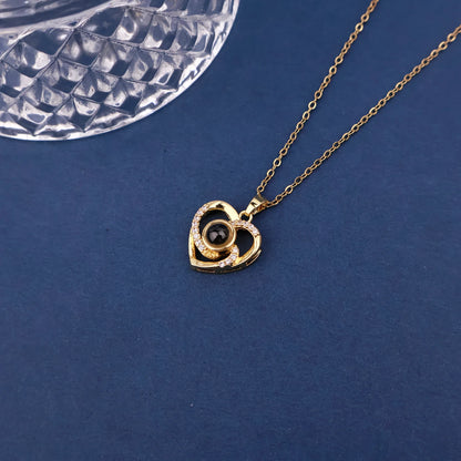 ❤️ Personalisierte Foto Projektions Halskette mit eigenem Bild – Edelstahl Kette für Damen in verschiedenen Designs