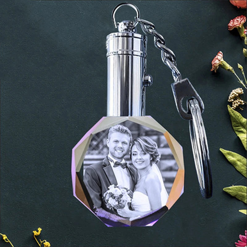 ✨ Personalisiertes 3D-Kristallfoto als Herz-Halskette – Individuelle Foto-Halskette für Frauen & Männer