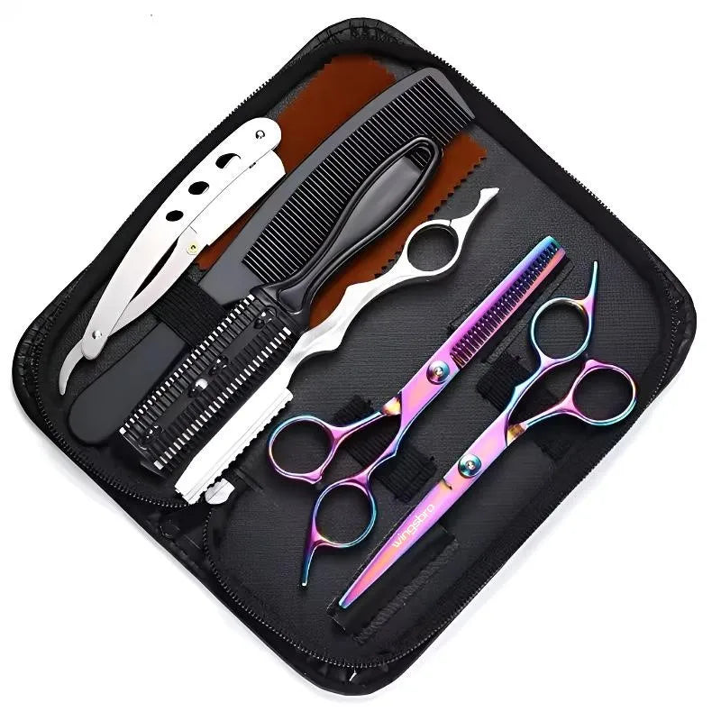Japanisches 6,5" Haarscheren-Set – Präzise Friseurschere & Rasiermesser für professionelle Haarschnitte