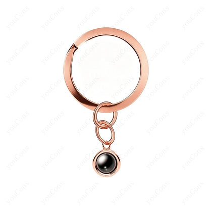 ❤️ Personalisierter Foto Projektions Schlüsselanhänger mit eigenem Bild – Edelstahl Schlüsselanhänger in verschiedenen Designs für Damen & Herren