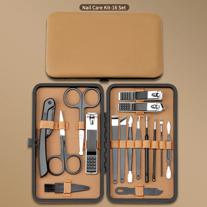 Professionelles Maniküre- & Pediküre-Set – 7 bis 24-teiliges Edelstahl-Nagelpflege-Kit für Hände & Füße