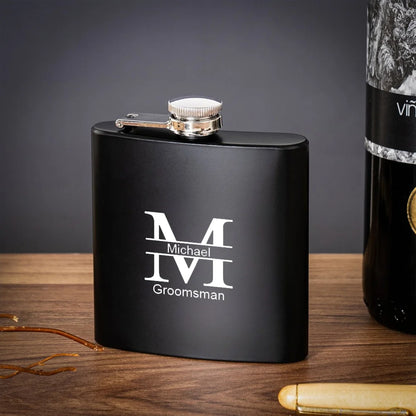 ✨ Personalisierter Flachmann mit Gravur – Edelstahl Geschenk für Trauzeuge & Junggesellenabschied Hochzeit