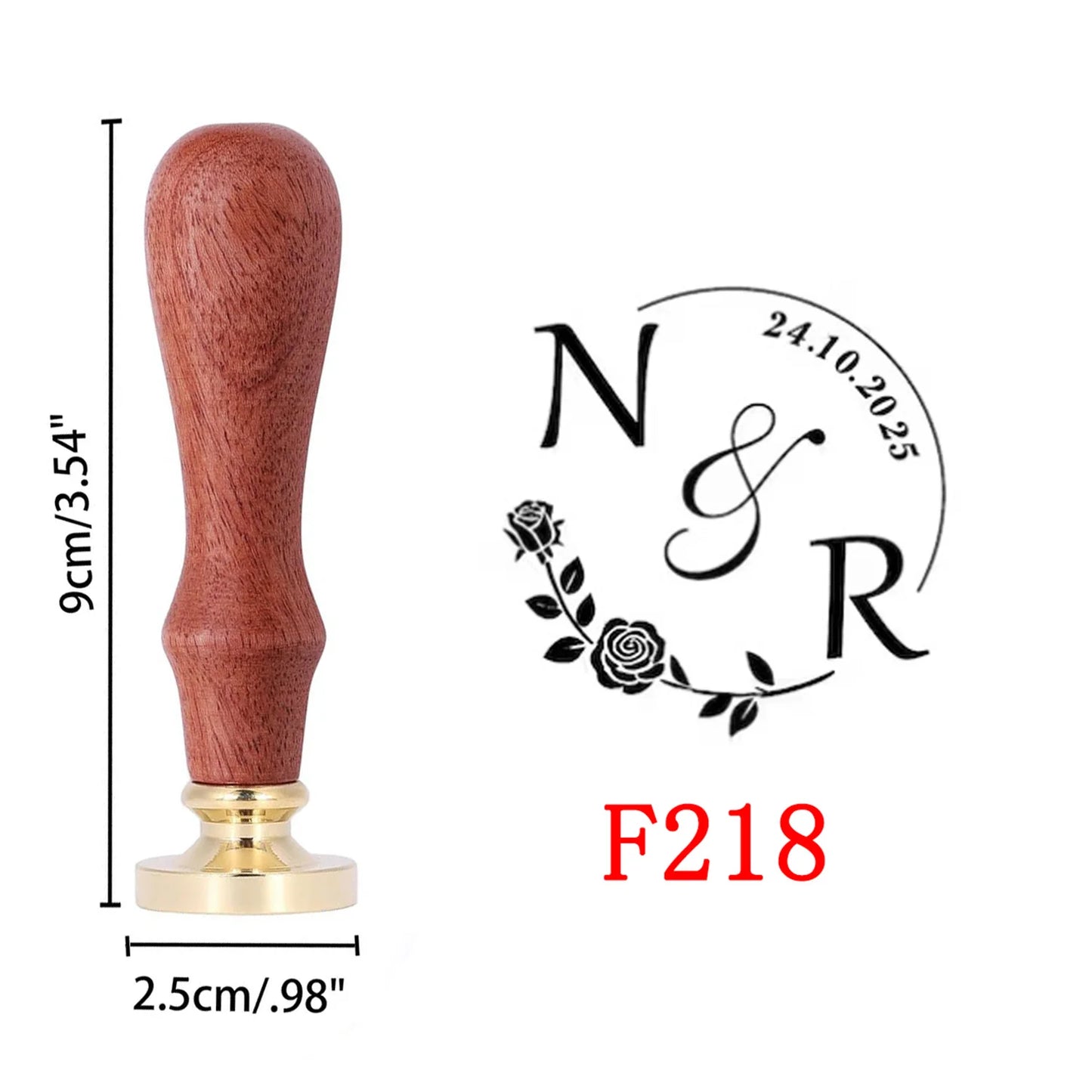 🕯️ Personalisierter Wachssiegel Stempel Set mit Holzgriff – 💍 Individueller Logo & Initialen Siegelstempel für Hochzeitseinladung – ✨ Vintage Wachs Siegel DIY Set