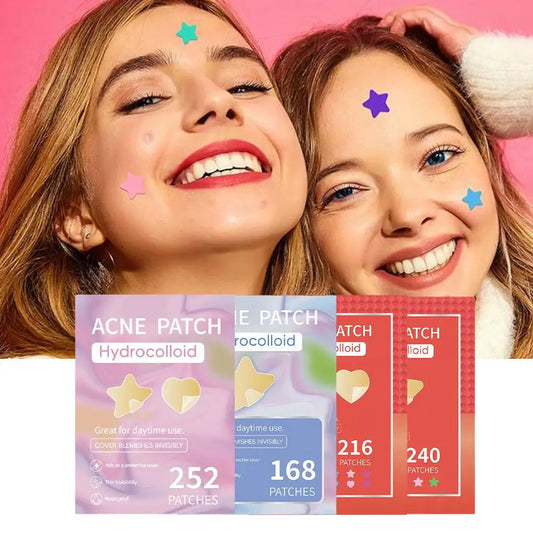 Stern- & Herzförmige Akne-Patches für hygienischen Schutz und klares Hautbild