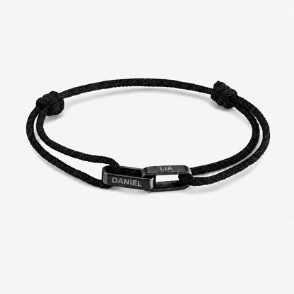 Personalisiertes Paar-Armband mit Gravur ❤️ Name & Datum auf Edelstahl-Armband für Partner