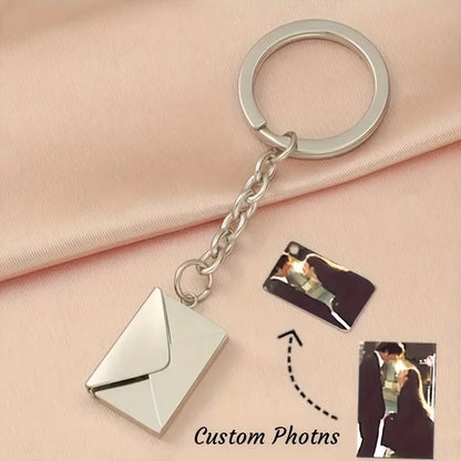 Personalisierter Foto-Schlüsselanhänger ❤️ Mit eigenem Foto zum Hochladen in Gold oder Silber
