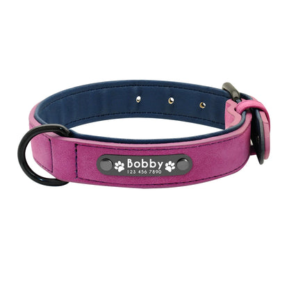 🐶 Personalisiertes Leder-Hundehalsband mit Leine – Halsband & Führleine im Set