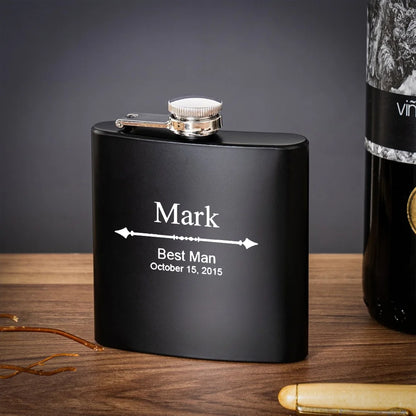 ✨ Personalisierter Flachmann mit Gravur – Edelstahl Geschenk für Trauzeuge & Junggesellenabschied Hochzeit