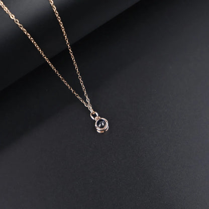 ❤️ Personalisierte Foto Projektions Halskette mit eigenem Bild – Edelstahl Kette für Damen in verschiedenen Designs