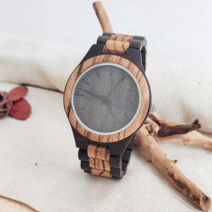 ⌚ Vintage Holz Armbanduhr für Damen & Herren – 🌳 Elegante Quarz Uhr aus Holz – 🎁 Stilvolles Geschenk für Geburtstag & Weihnachten