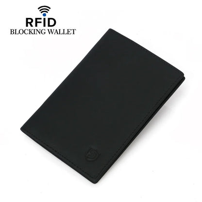 Herren-Geldbörse aus echtem Rindsleder 🖤 RFID Reisepass-Etui mit 4 Kartenfächern