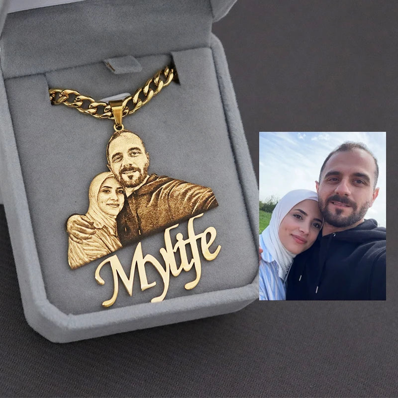 Personalisierte Foto- & Namenshalskette – Individueller Schmuck mit persönlicher Bedeutung