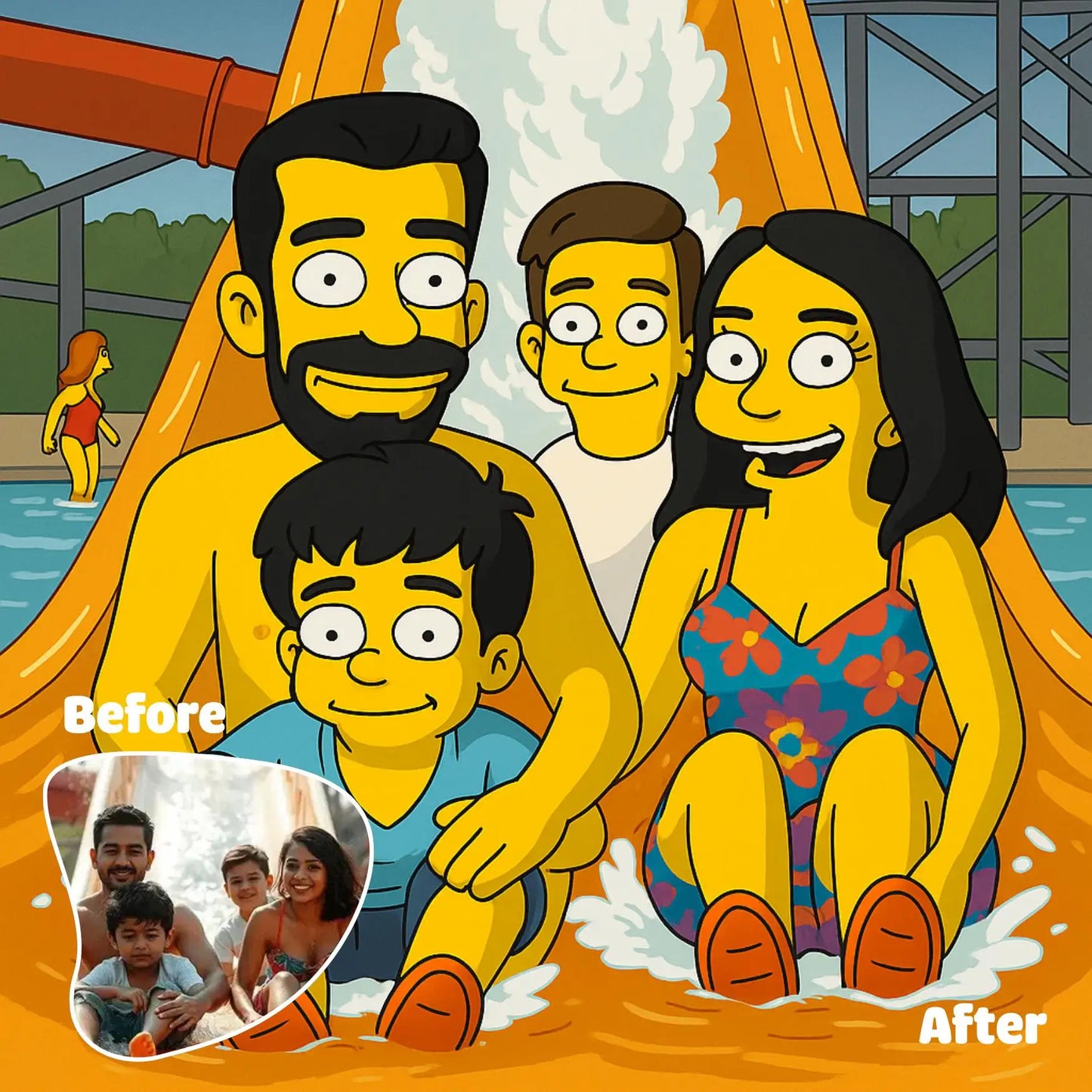 Simpsons Cartoon Zeichnung erstellt aus eigenem Foto