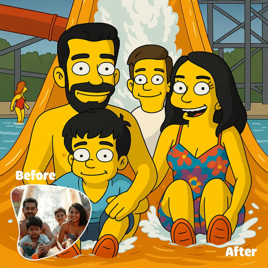 Simpsons Cartoon Zeichnung erstellt aus eigenem Foto