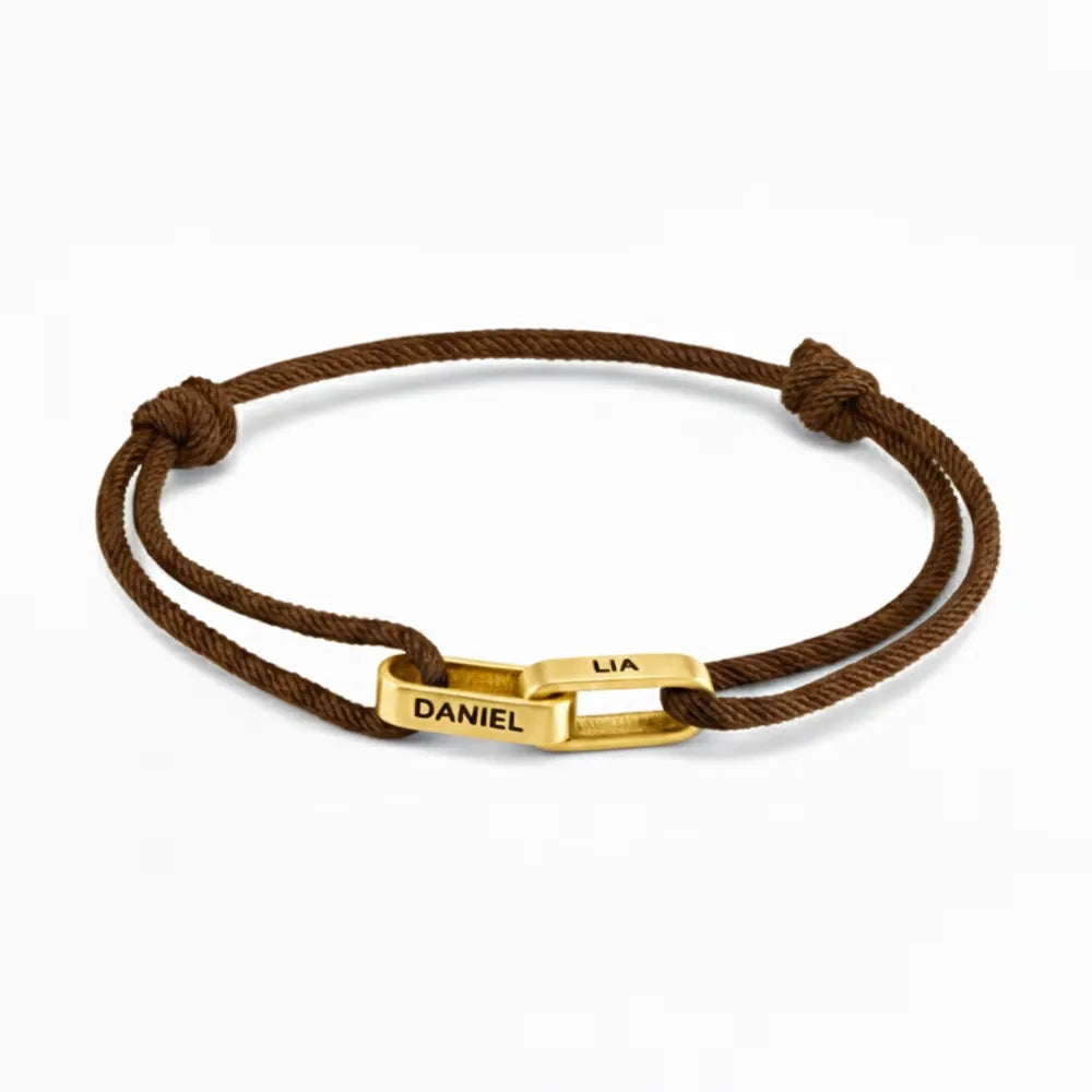 Personalisiertes Paar-Armband mit Gravur ❤️ Name & Datum auf Edelstahl-Armband für Partner