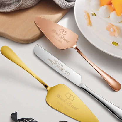 ✨ Personalisiertes Kuchenmesserset mit Gravur – 2-teiliges Edelstahl Set in Geschenkbox