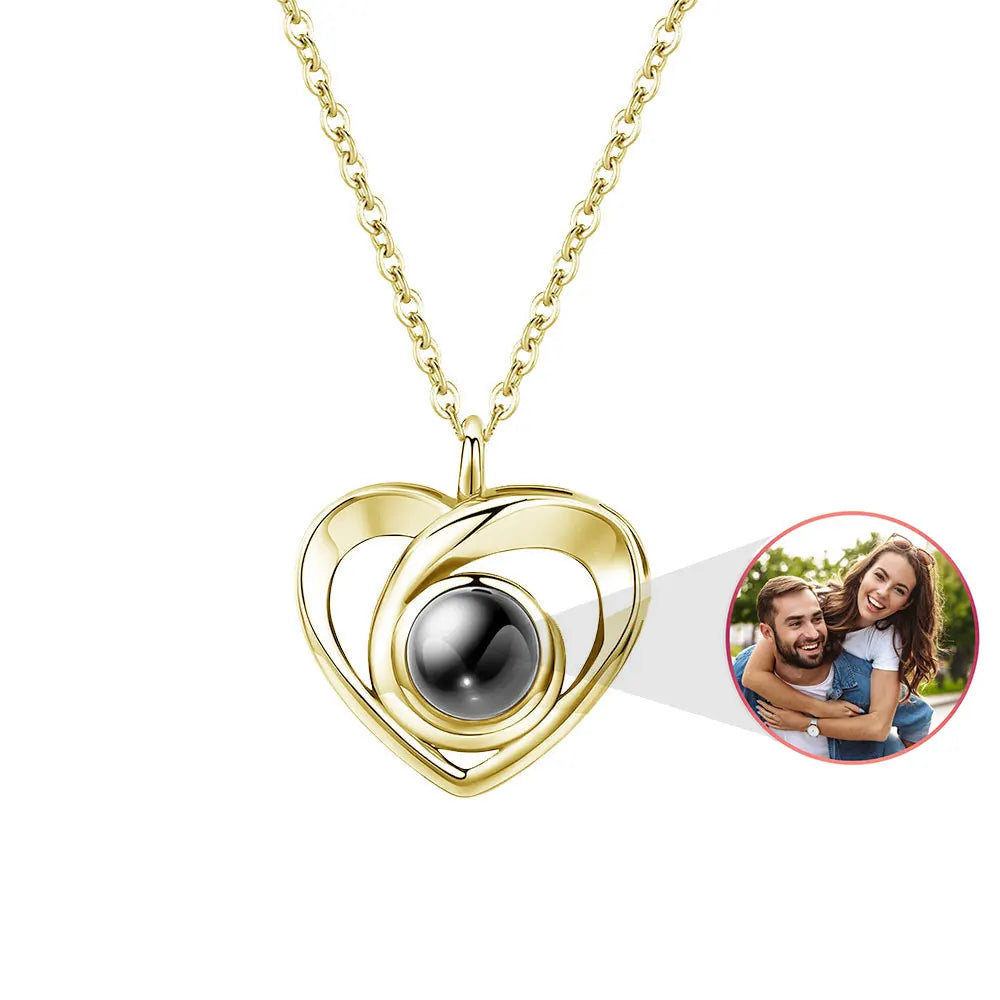 💖 Personalisierte Foto Halskette mit Bild im Inneren – 🐾 Projektionskette mit eigenem Foto – 🎁 Emotionales Geschenk für Frauen & Männer