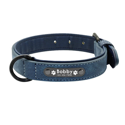 🐶 Personalisiertes Leder-Hundehalsband mit Leine – Halsband & Führleine im Set