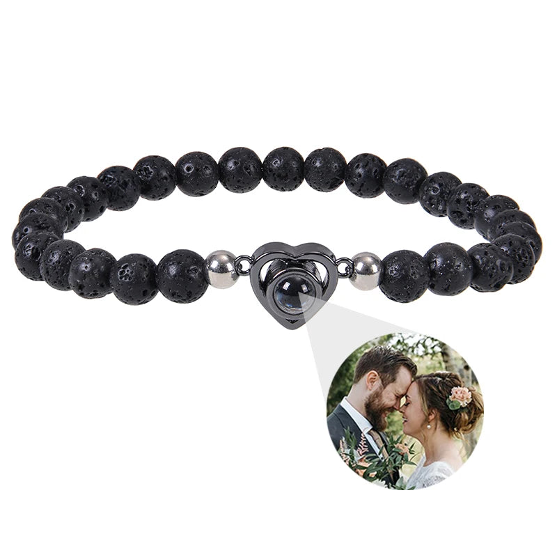 ✨ Personalisiertes Foto Armband – Projektionsarmband mit Bild im Inneren, individuelles Erinnerungsarmband