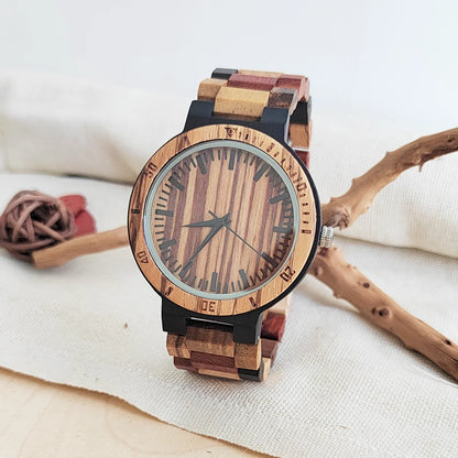 ⌚ Vintage Holz Armbanduhr für Damen & Herren – 🌳 Elegante Quarz Uhr aus Holz – 🎁 Stilvolles Geschenk für Geburtstag & Weihnachten