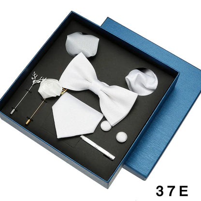 👔 Krawatte Set Herren mit Einstecktuch & Manschettenknöpfen – 🎁 Elegante Krawatte für Hochzeit & Business – ✨ Geschenkset für Männer