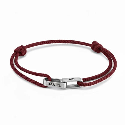 Personalisiertes Paar-Armband mit Gravur ❤️ Name & Datum auf Edelstahl-Armband für Partner