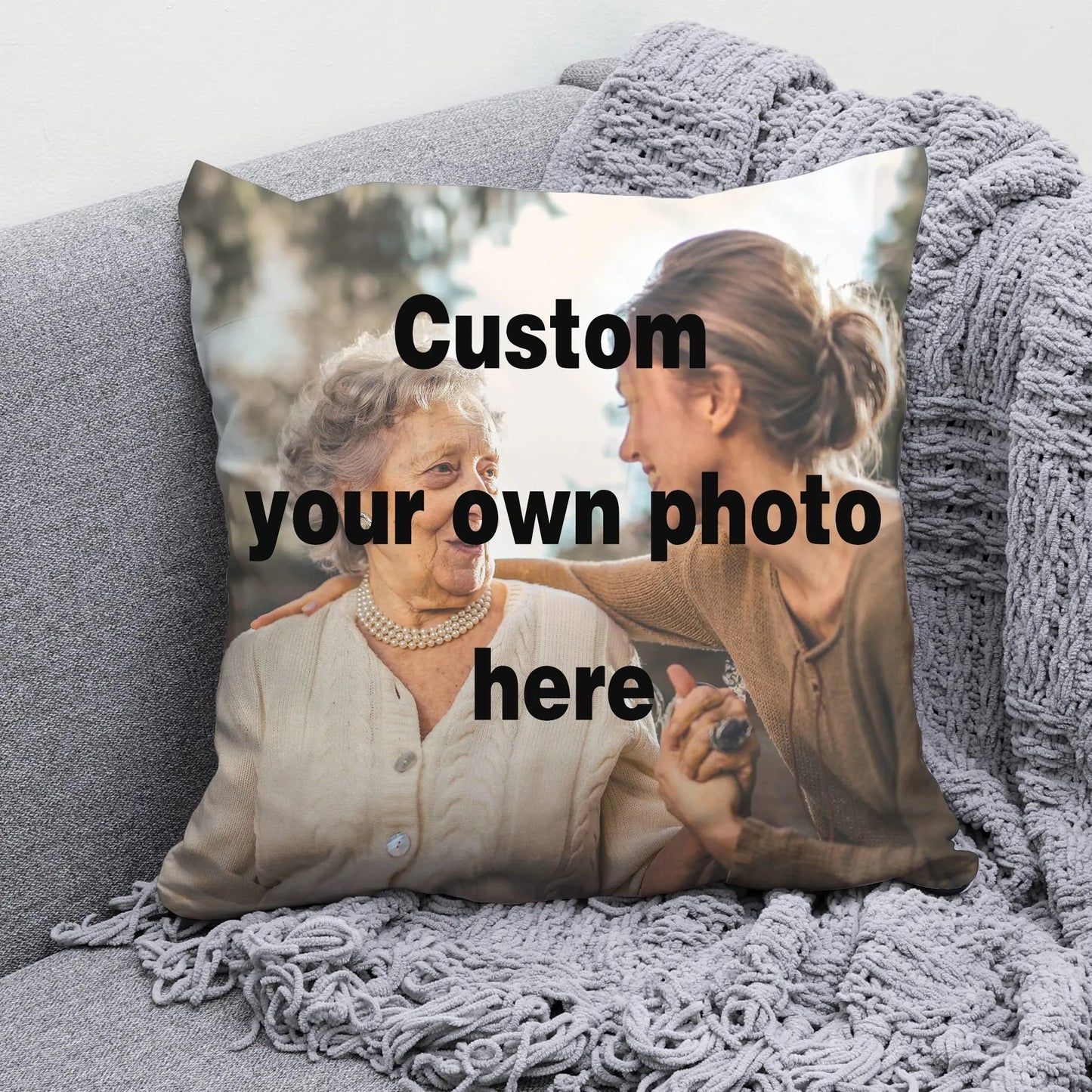 ✨ Personalisierter Foto-Kissenbezug – Individueller Kissenbezug mit eigenem Bild für Sofa, Bett & Dekoration