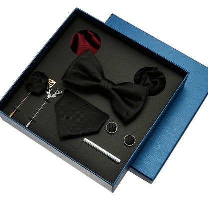 👔 Krawatte Set Herren mit Einstecktuch & Manschettenknöpfen – 🎁 Elegante Krawatte für Hochzeit & Business – ✨ Geschenkset für Männer
