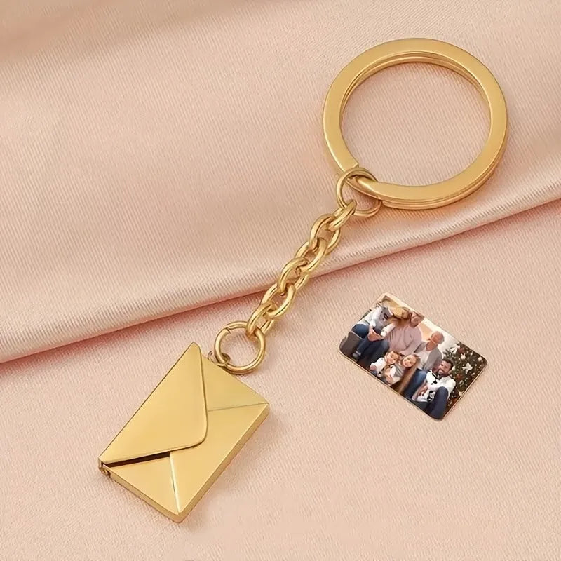 Personalisierter Foto-Schlüsselanhänger ❤️ Mit eigenem Foto zum Hochladen in Gold oder Silber