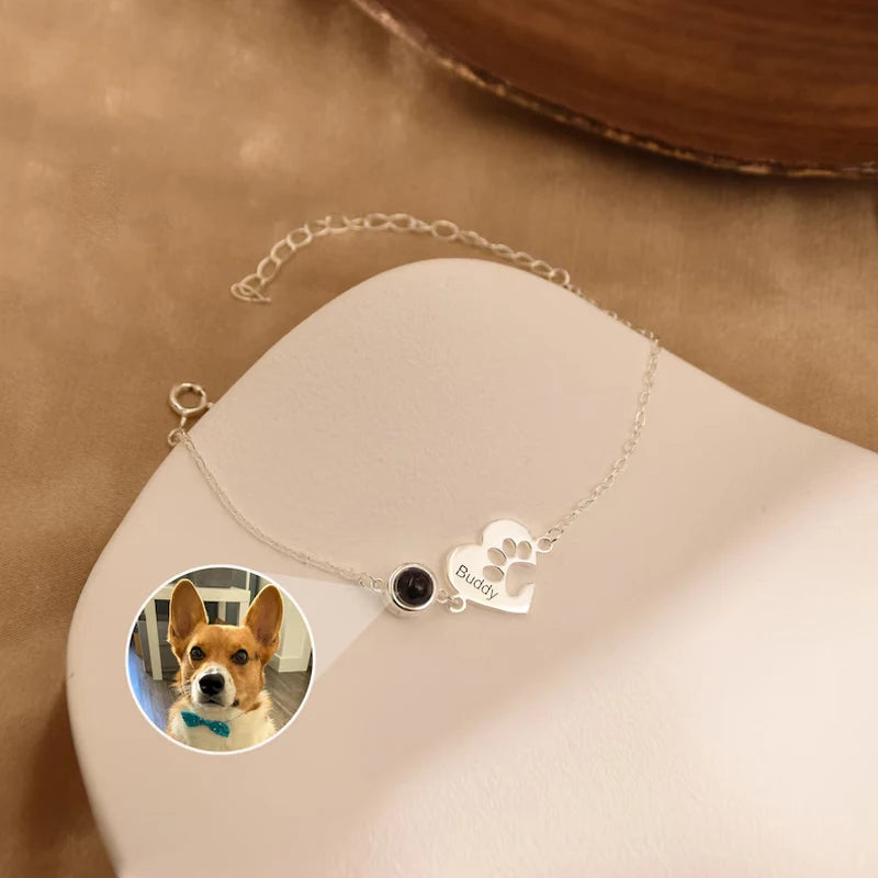 💖 Personalisiertes Foto Armband mit Name – 📸 Projektionsarmband mit Bild im Inneren – 🎁 Emotionales Geschenk für Frauen & beste Freunde