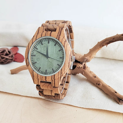 ⌚ Vintage Holz Armbanduhr für Damen & Herren – 🌳 Elegante Quarz Uhr aus Holz – 🎁 Stilvolles Geschenk für Geburtstag & Weihnachten