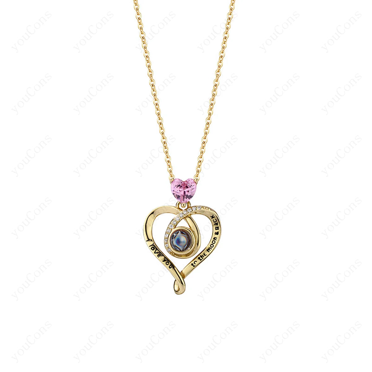❤️ Personalisierte Foto Projektions Halskette mit eigenem Bild – Edelstahl Kette für Damen in verschiedenen Designs
