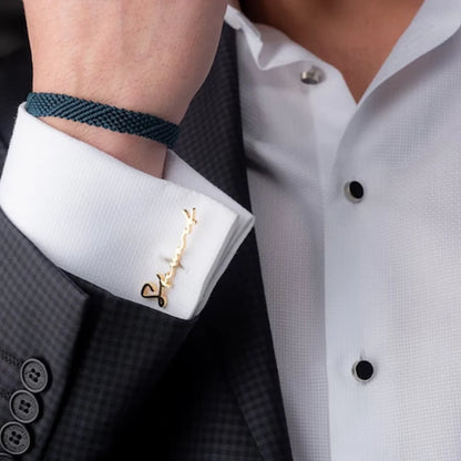 💎 Personalisierte Manschettenknöpfe mit Namen (2er Set) – 👔 Edelstahl Herren Manschettenknöpfe für Hochzeit, Bräutigam & Trauzeugen – 🎁 Individuelles Geschenk für Männer