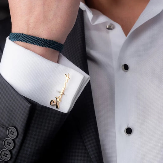 💎 Personalisierte Manschettenknöpfe mit Namen (2er Set) – 👔 Edelstahl Herren Manschettenknöpfe für Hochzeit, Bräutigam & Trauzeugen – 🎁 Individuelles Geschenk für Männer