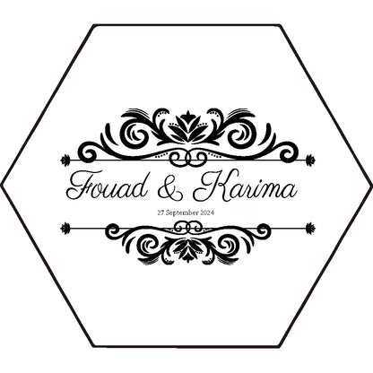 ✨ Personalisierte sechseckige Ringbox – Individuelle Acryl-Ringträgerbox für Verlobung & Hochzeit