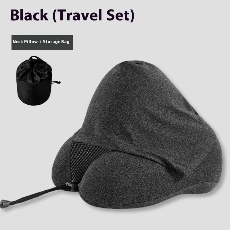 Reise-Memory-Schaum-Kissen mit Kapuze – Komfort & Ruhe, egal wohin du reist
