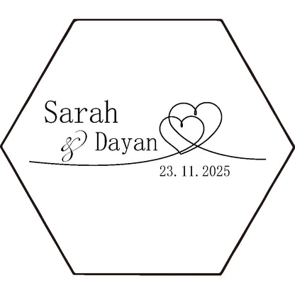 ✨ Personalisierte sechseckige Ringbox – Individuelle Acryl-Ringträgerbox für Verlobung & Hochzeit