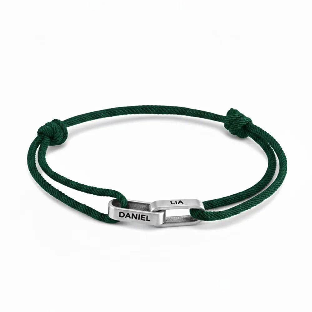 Personalisiertes Paar-Armband mit Gravur ❤️ Name & Datum auf Edelstahl-Armband für Partner