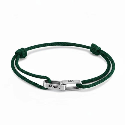 Personalisiertes Paar-Armband mit Gravur ❤️ Name & Datum auf Edelstahl-Armband für Partner