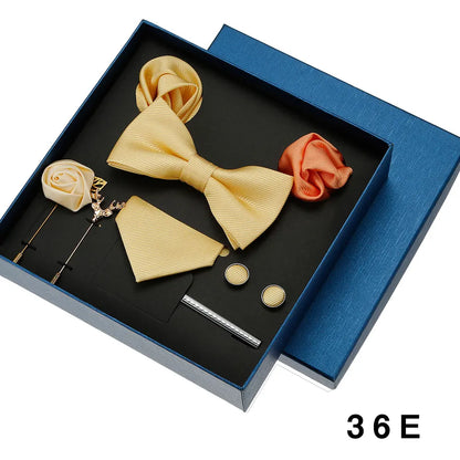 👔 Krawatte Set Herren mit Einstecktuch & Manschettenknöpfen – 🎁 Elegante Krawatte für Hochzeit & Business – ✨ Geschenkset für Männer