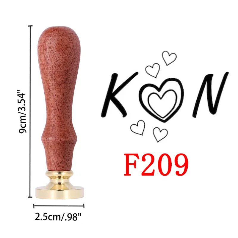 🕯️ Personalisierter Wachssiegel Stempel Set mit Holzgriff – 💍 Individueller Logo & Initialen Siegelstempel für Hochzeitseinladung – ✨ Vintage Wachs Siegel DIY Set