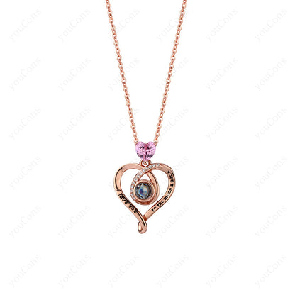 ❤️ Personalisierte Foto Projektions Halskette mit eigenem Bild – Edelstahl Kette für Damen in verschiedenen Designs