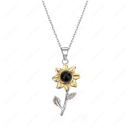 ❤️ Personalisierte Foto Projektions Halskette mit eigenem Bild – Edelstahl Kette für Damen in verschiedenen Designs